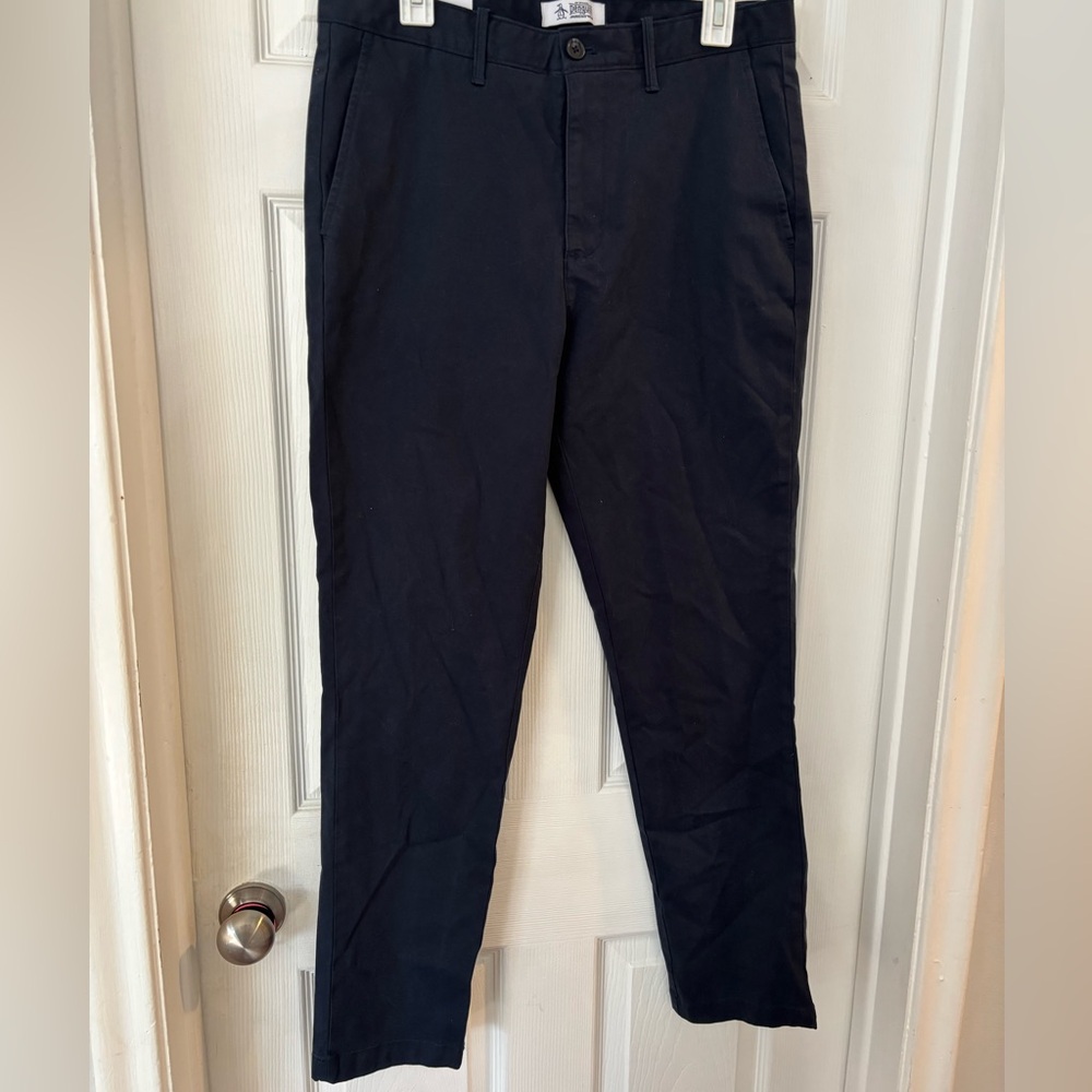 Original Penguin Dark Blue Trousers dress golf‎ work pants